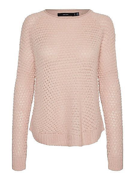 VERO MODA Rundhals Bluse Damen Pink günstig online kaufen