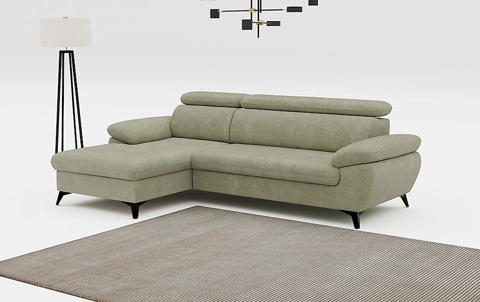 COTTA Ecksofa "Hudson L-Form", mit Kopfteilverstellung, wahlweise mit Bettf günstig online kaufen
