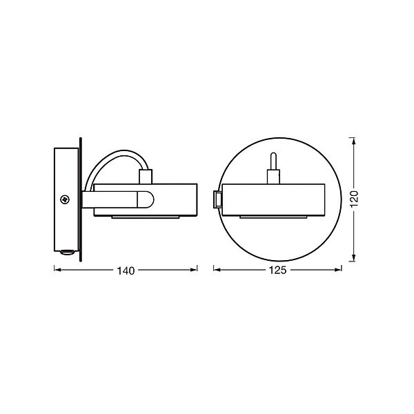 OSRAM LED-Wandstrahler VENUS, weiß, 1-flg., Metall 3.000 K günstig online kaufen