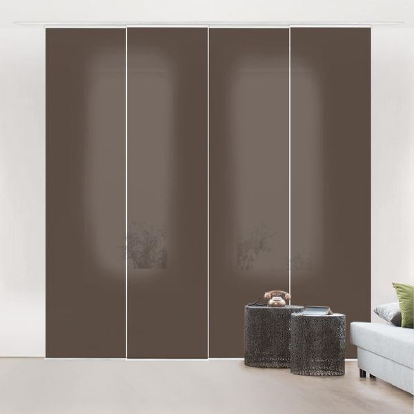 Bilderdepot24 Schiebegardine modern Flächenvorhang blickdicht Cacao günstig online kaufen