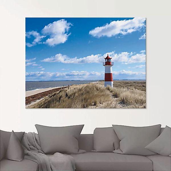 Artland Glasbild "Leuchtturm Sylt", Gebäude, (1 St.), in verschiedenen Größ günstig online kaufen