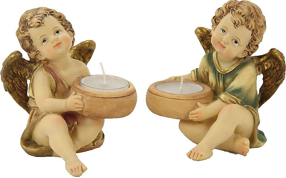 Engelfigur Engel sitzend, Teelicht 2-teilig 12 günstig online kaufen