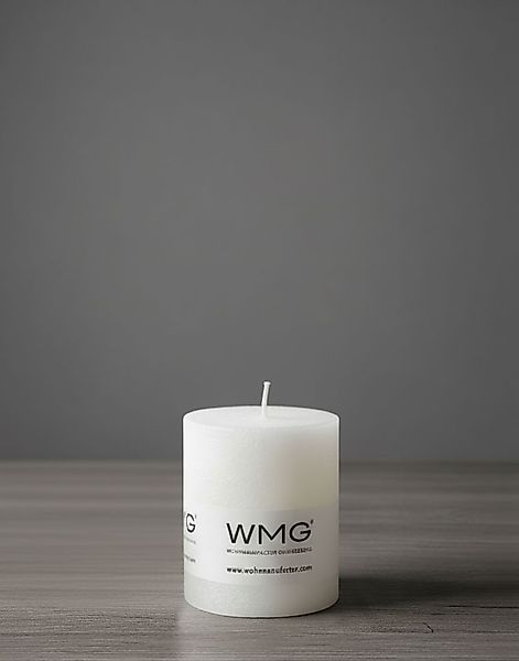 Stumpenkerze Rustikal Höhe 4 cm, Durchmesser 3,8 cm Weiß günstig online kaufen