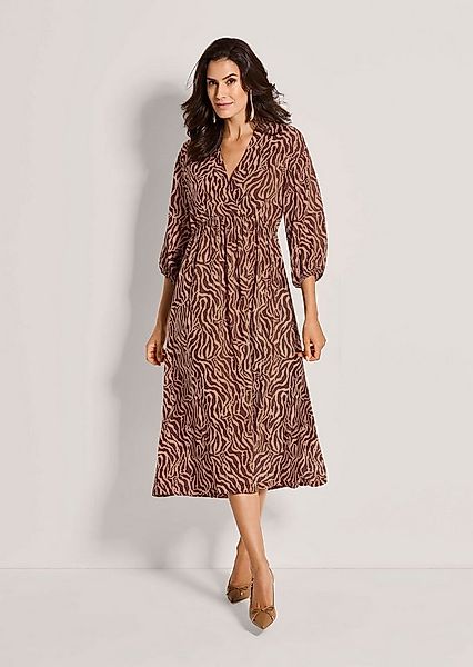 MADELEINE Midikleid Wickelkleid mit Allover-Print Freizeitkleid mit V-Aussc günstig online kaufen