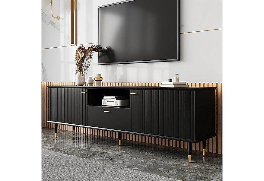 Merax Lowboard mit Goldakzenten & Soft-Close (1 St., 170 L x 36 B x 54,5 H) günstig online kaufen