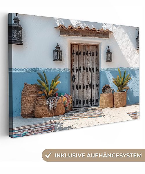 OneMillionCanvasses® Leinwandbild Tür - Körbe - günstig online kaufen