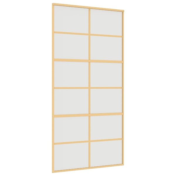vidaXL Schiebetür Golden 102,5x205 cm Matt ESG-Glas und Aluminium 155171 günstig online kaufen