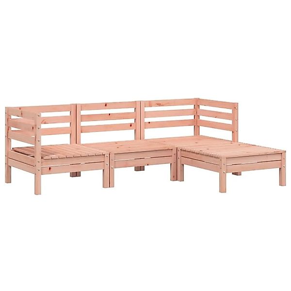 vidaXL Gartensofa 3-Sitzer mit Hocker Massivholz Douglasie 838059 günstig online kaufen