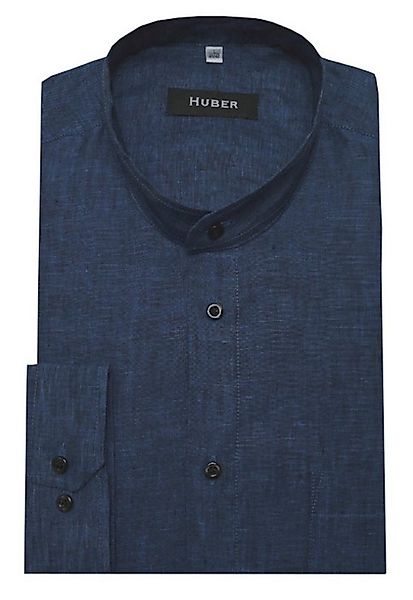Huber Hemden Langarmhemd HU-0041 Stehkragen 100% Leinen Regular Fit - gerad günstig online kaufen