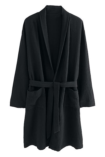 Next Herrenbademantel Bademantel aus 100 % Baumwollmusselin, günstig online kaufen