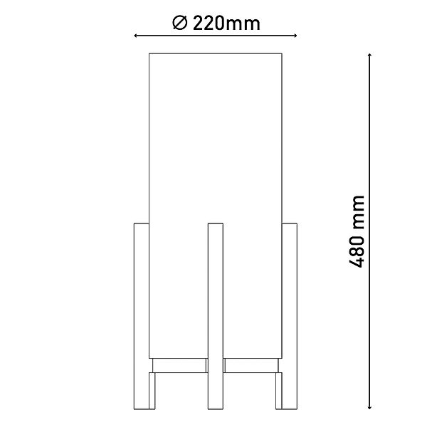 Näve LED-Akkutischleuchte Madita Ø 22 cm x 48 cm günstig online kaufen