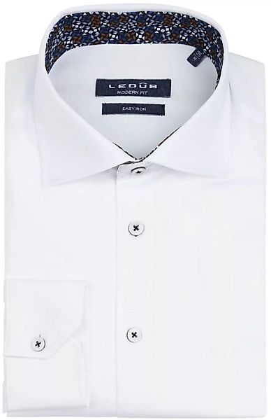 Ledub Hemd Twill Weiß  - Größe 41 günstig online kaufen