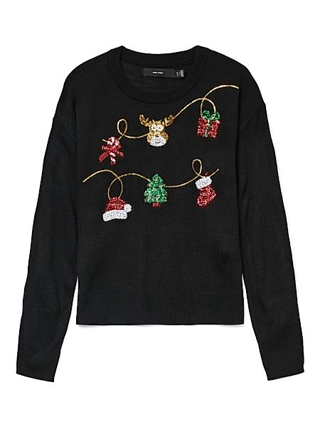 Vero Moda Weihnachtspullover VMGLITTER LS O-NECK günstig online kaufen