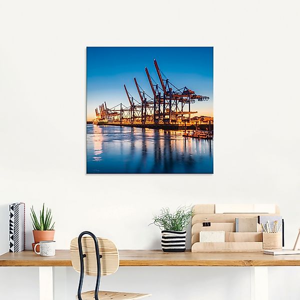 Artland Glasbild "Hamburg Container Terminals", Deutschland, (1 St.), in ve günstig online kaufen