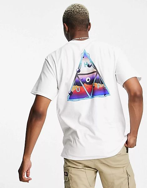 HUF – Altered State –T-Shirt mit Rückenprint in Weiß günstig online kaufen