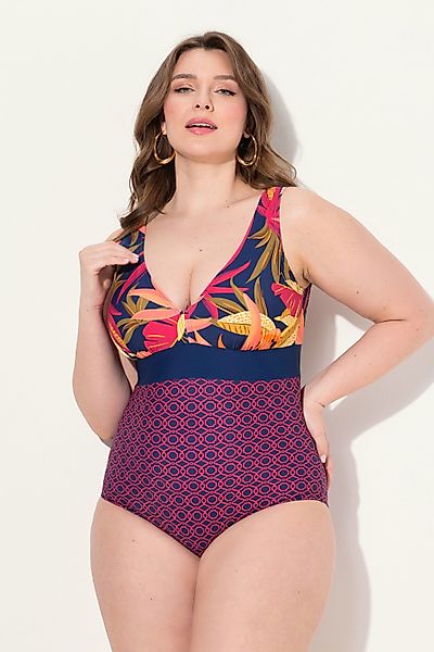 Ulla Popken Badeanzug Badeanzug Blätter Softcups günstig online kaufen