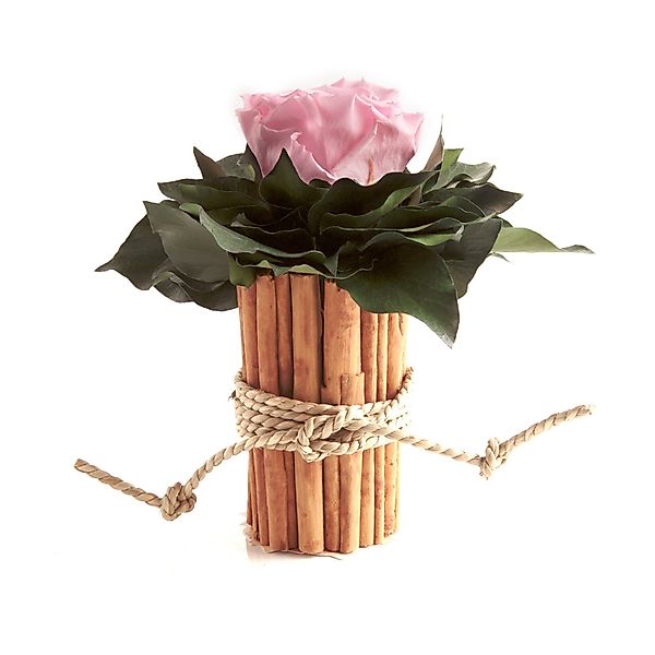 Kunstblumenstrauß Blumenstrauß Zimtbecher Infinity Rosen Kunstpflanze, günstig online kaufen