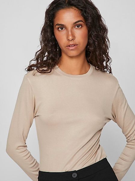 Vila Langarmshirt "VIALEXIA O-NECK L/S TOP - NOOS" günstig online kaufen