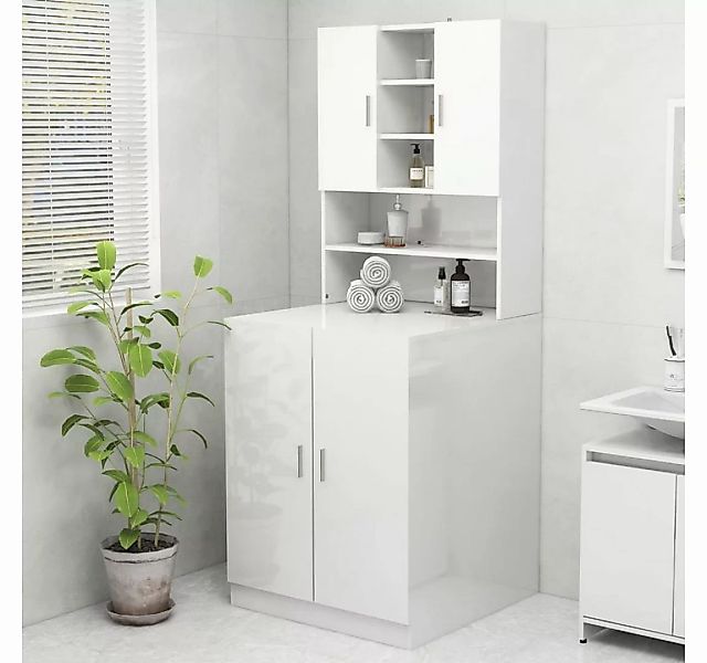 vidaXL Waschmaschinenumbauschrank Waschmaschinenschrank Hochglanz-Weiß 70,5 günstig online kaufen