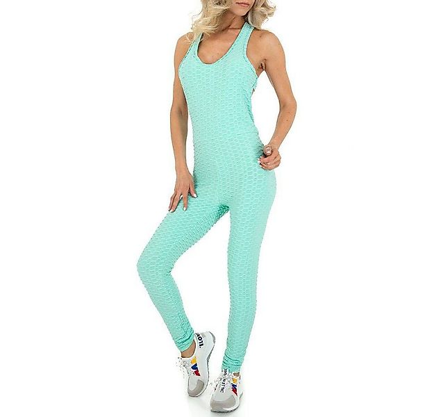 Ital-Design Overall Damen Sport Stretch Langer Jumpsuit in Türkis günstig online kaufen
