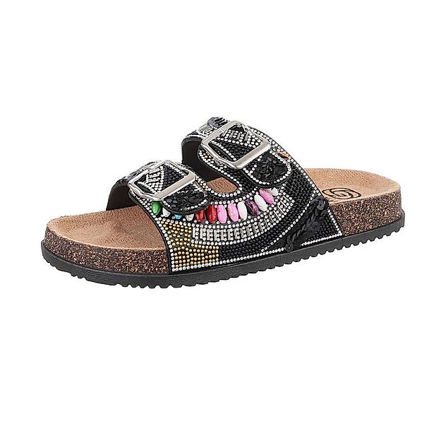 Ital-Design Damen Mules Freizeit Pantolette (86706527) Flach Pantoletten in günstig online kaufen