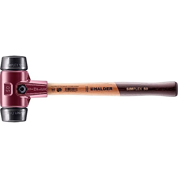 Halder Simplex Schonhammer Ø 50 mm Gummi Schwarz mit Tempergussgehäuse günstig online kaufen
