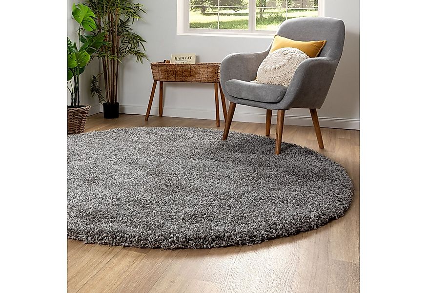 Steffensmeier Hochflor-Teppich Twilight - Rund, rund, Shaggy, Langflor, Kun günstig online kaufen