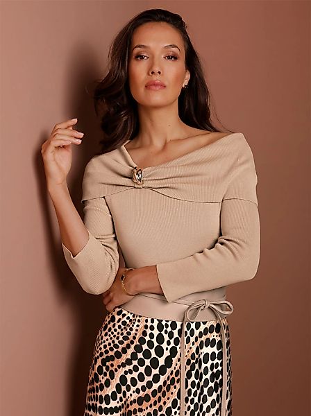 CREATION L PREMIUM 3/4 Arm-Pullover "Seiden-Mix-Pullover" günstig online kaufen