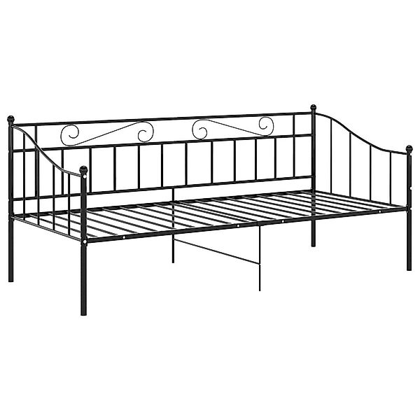 vidaXL Bett Schlafsofa Bettgestell Schwarz Metall günstig online kaufen