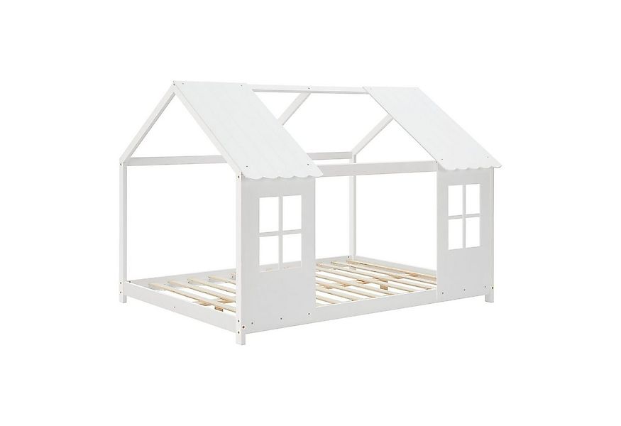 en.casa Kinderbett, »Tostedt« Halboffenes Design 120x200cm Weiß günstig online kaufen
