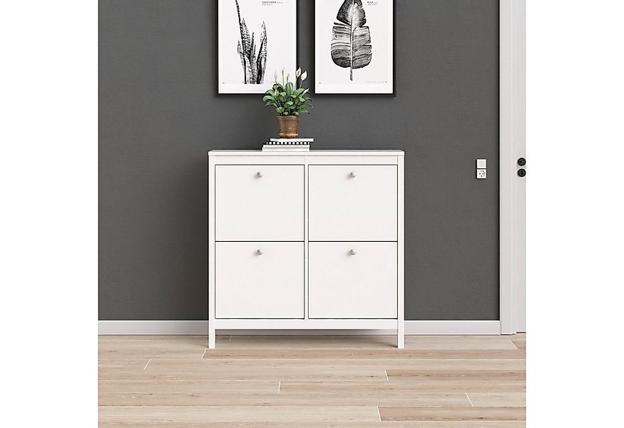 Home affaire Schuhschrank Madrid, Schuhaufbewahrung mit Griffen, skandinavi günstig online kaufen