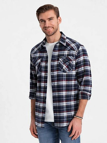 OMBRE Flanellhemd Kariertes Flanellhemd für Herren günstig online kaufen