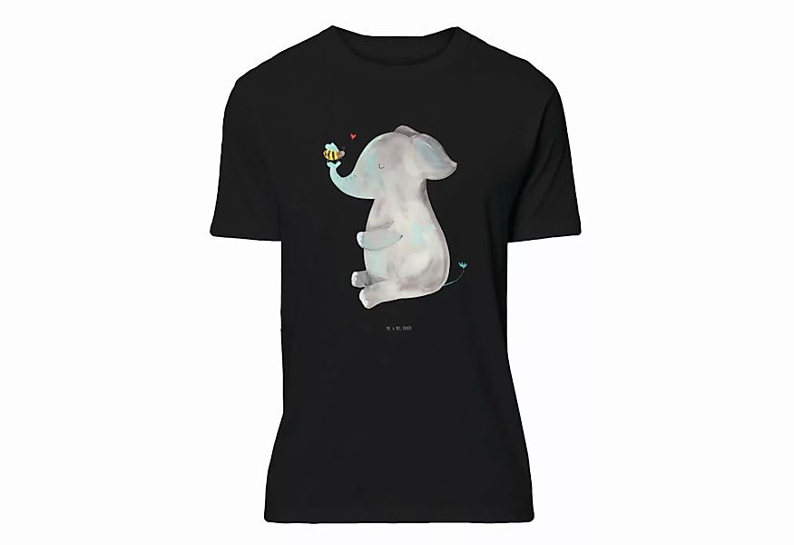 Mr. & Mrs. Panda T-Shirt Elefant & Biene - Schwarz - Geschenk, T-Shirt mit günstig online kaufen