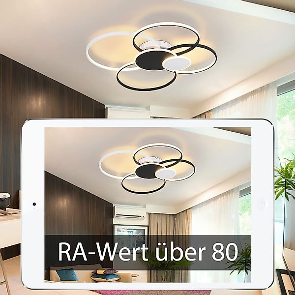 ZMH LED Deckenleuchte Modern 6 Ring günstig online kaufen