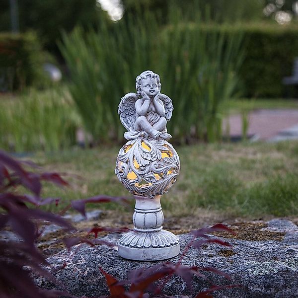 STAR TRADING LED Solarleuchte Angel, Solar Figur,Angel, Engel in Stein-Opti günstig online kaufen