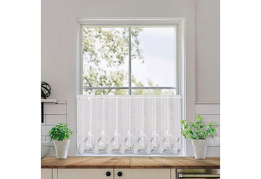 Gerster Scheibengardine Gina (1 St), Durchzuglöcher, transparent, Voile, SB günstig online kaufen