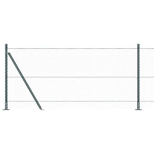 vidaXL Zaunpfosten Grün 100 x 1 m 25 mm Maschen Stahl und PVC 3353589 günstig online kaufen