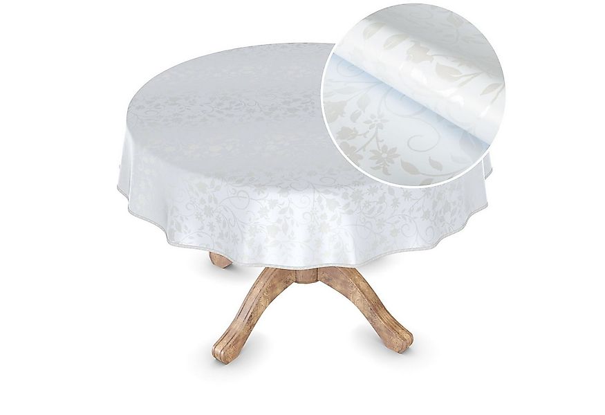 ANRO Tischdecke Wachstuchtischdecke MIMOSA Gartentischdecke (Einzelstück 1- günstig online kaufen