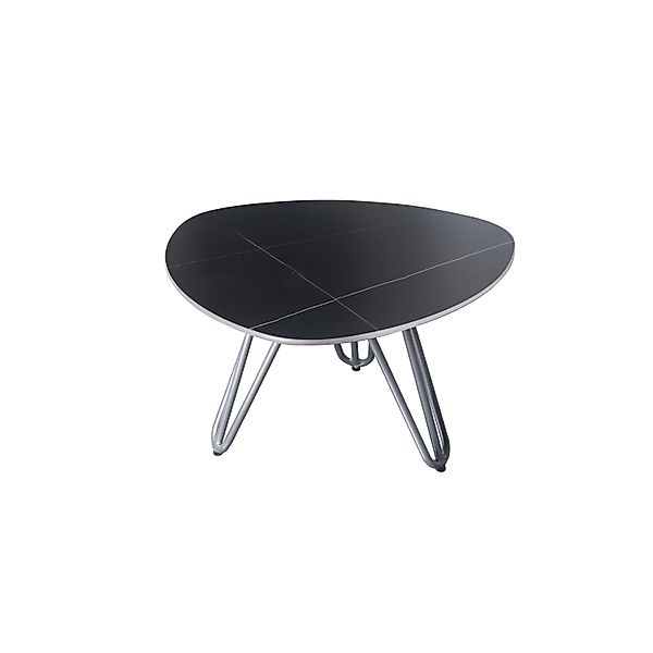 Garden Pleasure Gartentisch Alina Oval Grau-Schwarz 68 cm x 68 cm günstig online kaufen