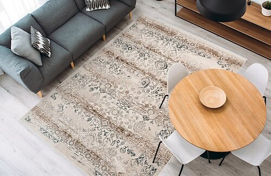 my home Teppich »Lisa«, rechteckig, 5 mm Höhe, Vintage, Wohnzimmer günstig online kaufen