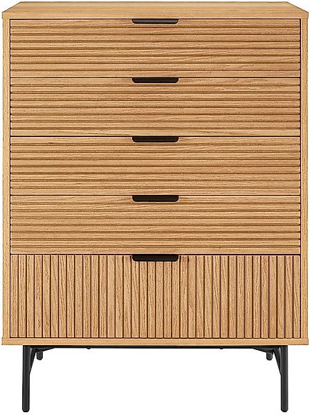 SalesFever Kommode "Visby Designer Sideboard mit Stil", Eiche Echtholzfurni günstig online kaufen
