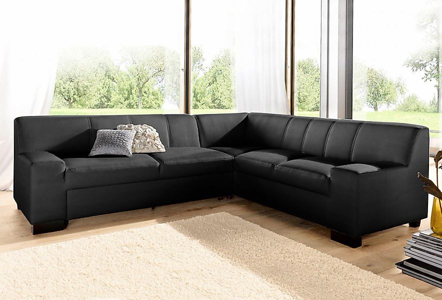 DOMO collection Ecksofa "Norma Top, elegant und modern, flache Armlehnen, L günstig online kaufen