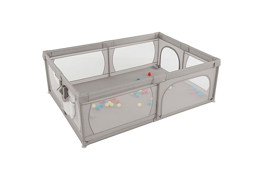 COSTWAY Laufstall Baby Laufgitter (2-tlg), mit 50 Bällen & Seitentasche günstig online kaufen