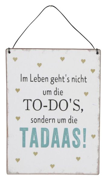Levandeo® Wandbild, 3er Set Blechschilder H20cm günstig online kaufen