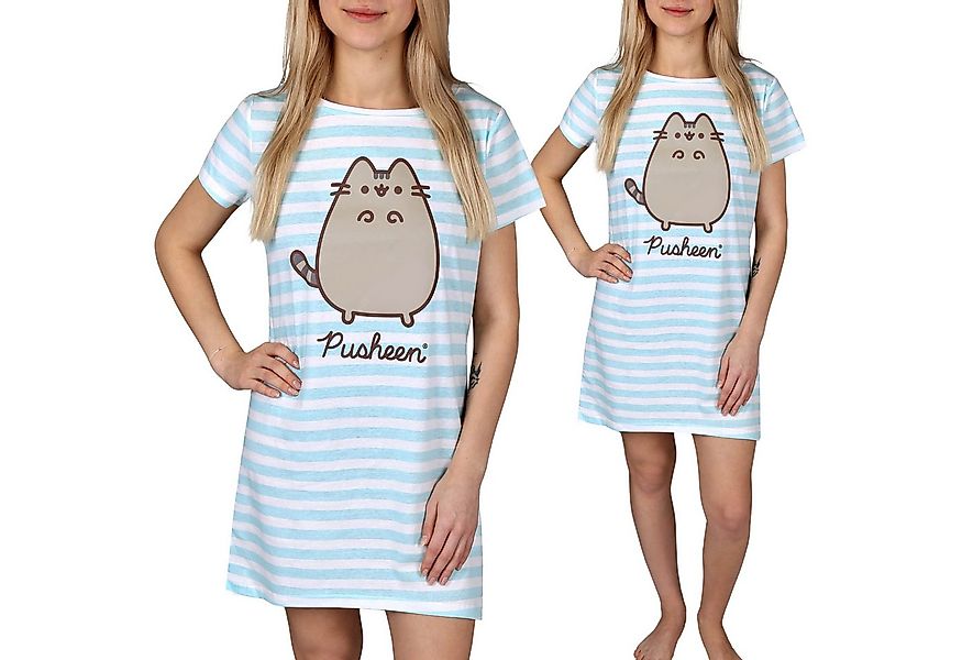 Sarcia.eu Nachthemd Pusheen Damen Nachthemd kurzarm, gestreift, 100% Baumwo günstig online kaufen