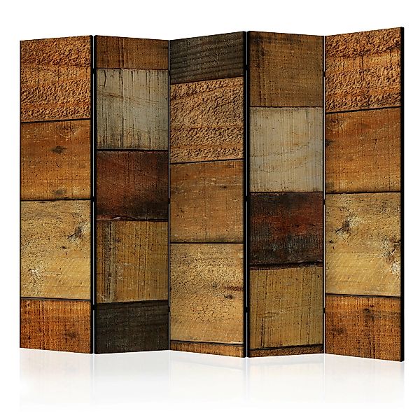 5-teiliges Paravent - Wooden Textures Ii [room Dividers] günstig online kaufen