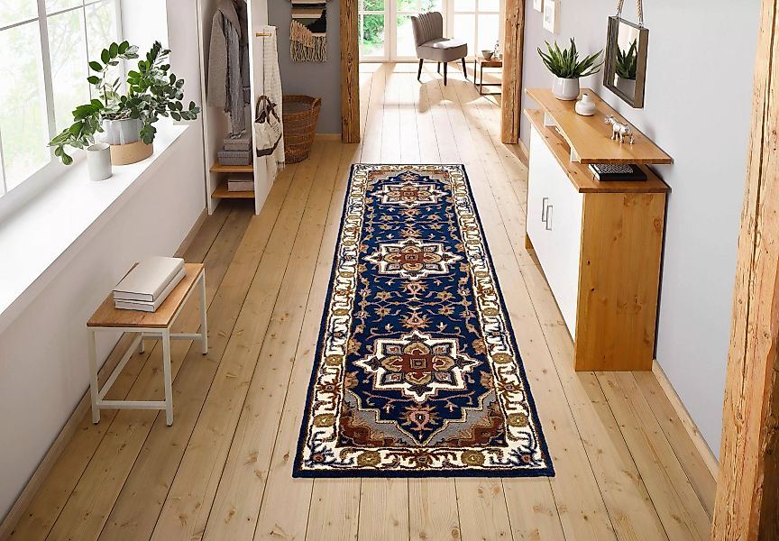 my home Wollteppich »Aman«, rechteckig, 14 mm Höhe, reine Wolle, Orient-Opt günstig online kaufen
