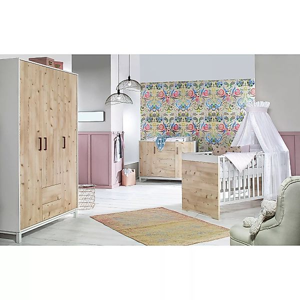 home24 Schardt Kinderzimmer-Set Timber Pinie 3-teilig Pinie Hell Melamin De günstig online kaufen