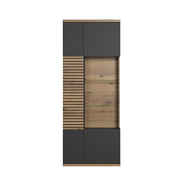 ebuy24 Norris3 Vitrinenschrank Grau Eiche Dekor günstig online kaufen