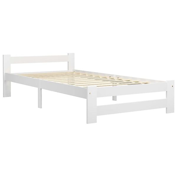 vidaXL Massivholzbett Weiß Kiefer 100x200 cm649448 günstig online kaufen